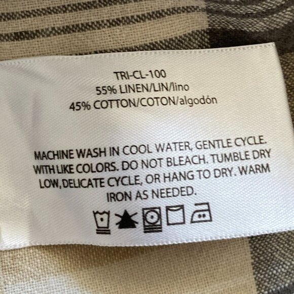 HAGGAR CLOTHING Linen Blend Casual Button-Down SHORT SLEEVE Shirt  Men Size M - Picture 3 of 5